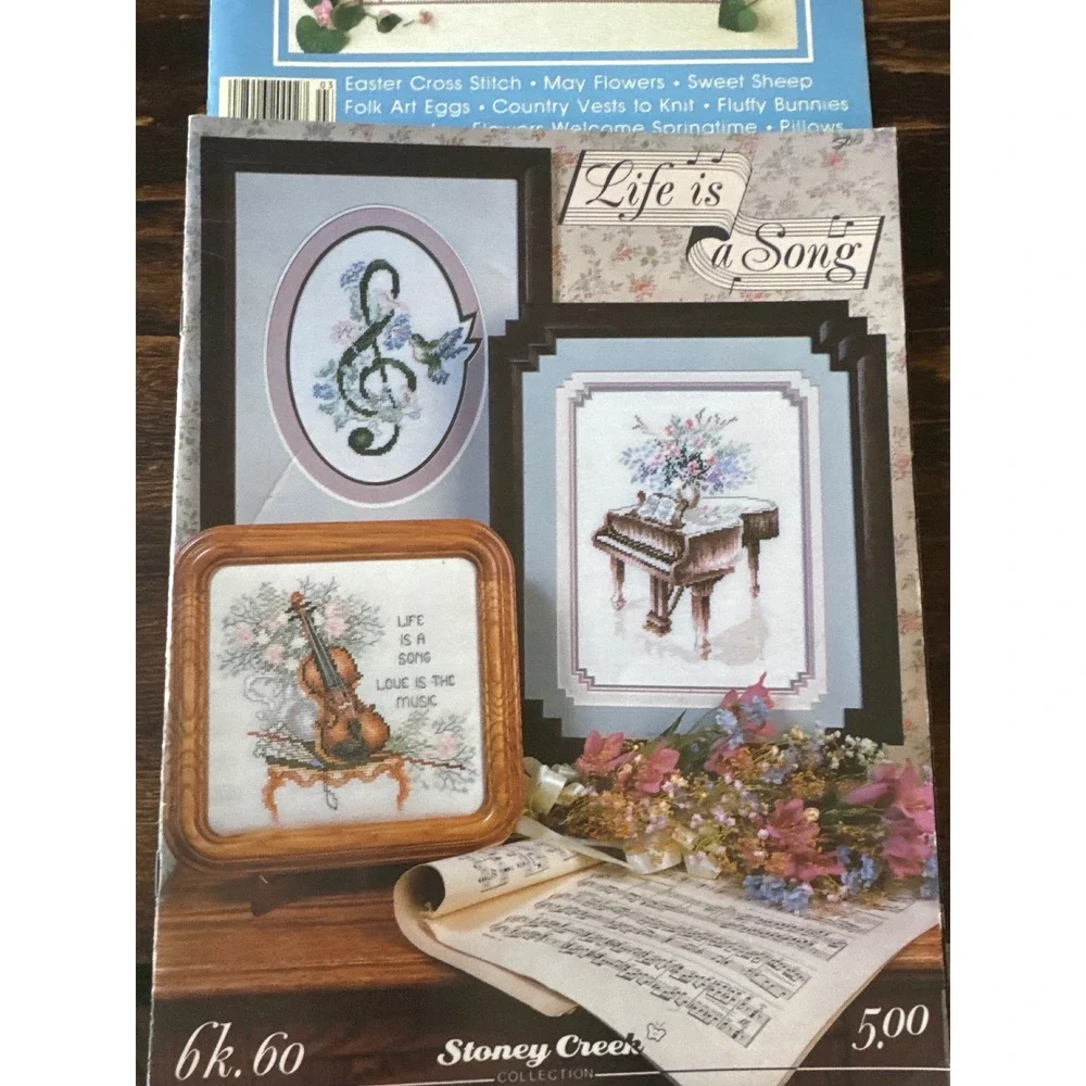 Vintage Cross Stitch Pattern Book Lot Stoney Creek Leisure Arts Cross Stitcher